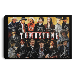 Tombstone all signature poster, framed canvas - TheTrendyTee