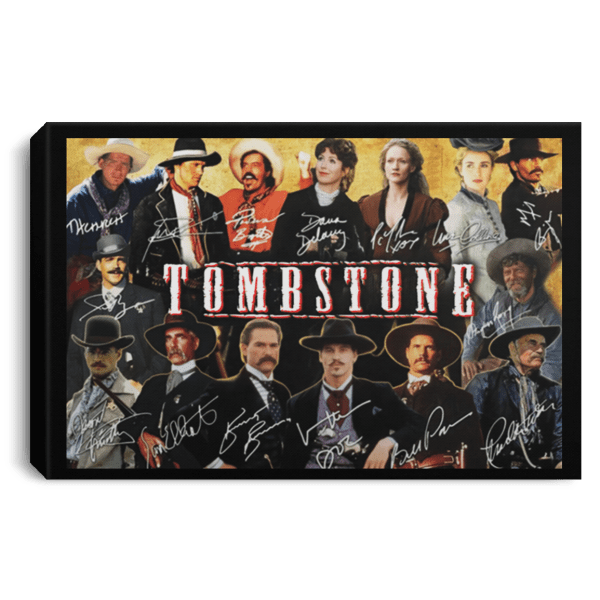 Tombstone all signature poster, framed canvas - thetrendytee