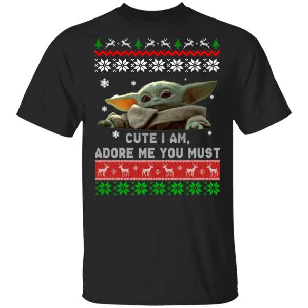 Baby yoda christmas ugly sweater cute - thetrendytee