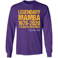 Kobe bryant mamba-out 41 years of greatness t-shirt - thetrendytee