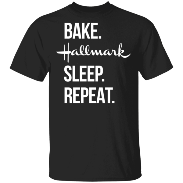 Bake hallmark sleep repeat christmas shirt - thetrendytee