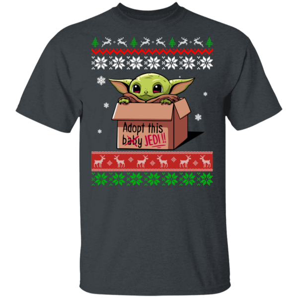 Baby yoda adopt this jedi ugly christmas sweater - thetrendytee