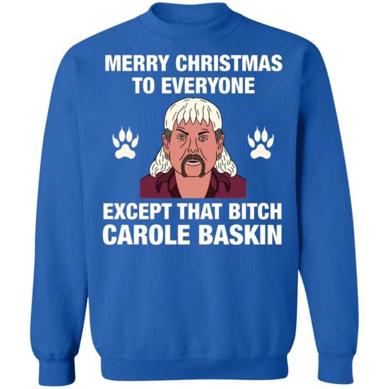 Tiger king joe exotic merry christmas to everyone christmas sweatshirt - image 10