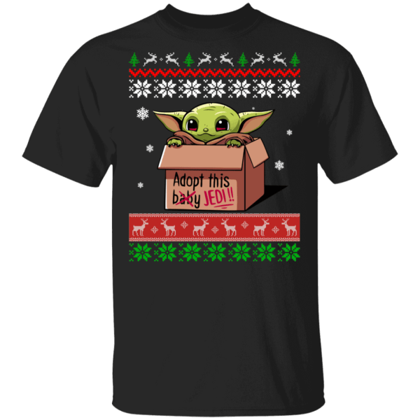 Baby yoda adopt this jedi ugly christmas sweater - thetrendytee