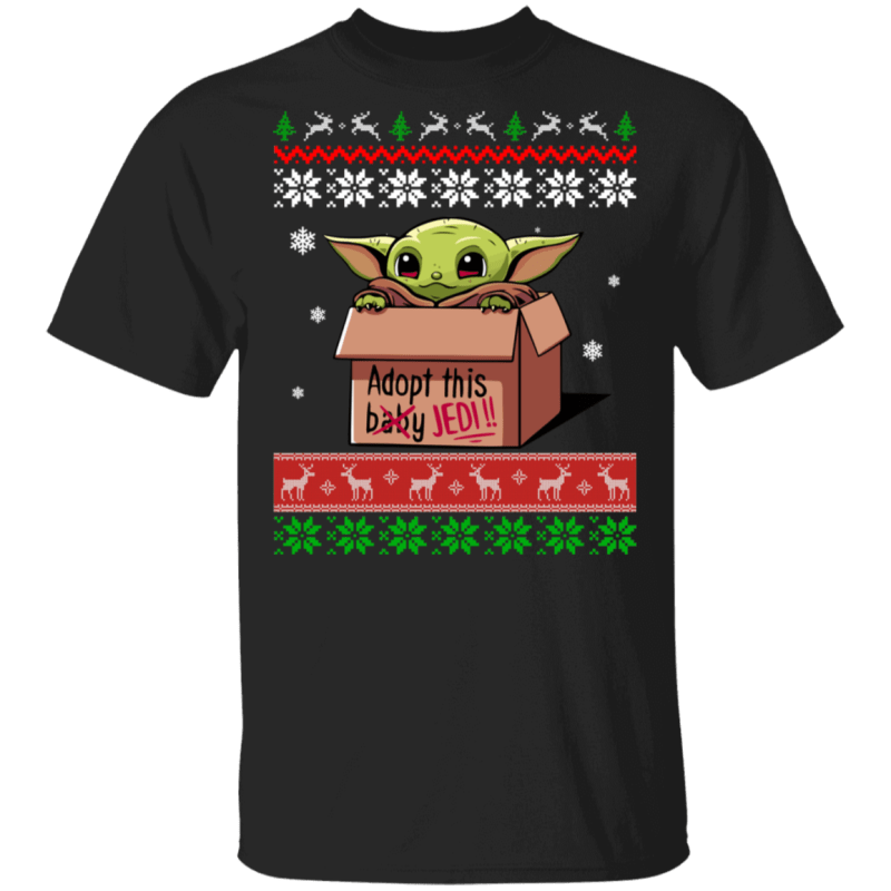 Baby yoda adopt this jedi ugly christmas sweater - thetrendytee