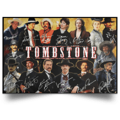 Tombstone all signature poster, framed canvas - thetrendytee