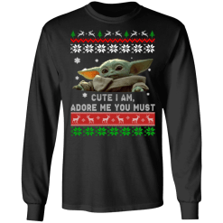 Baby yoda christmas ugly sweater cute - thetrendytee