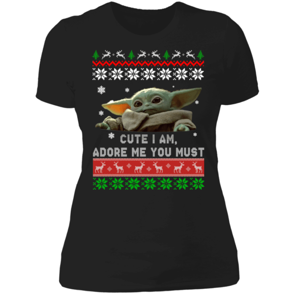 Baby yoda christmas ugly sweater cute - thetrendytee