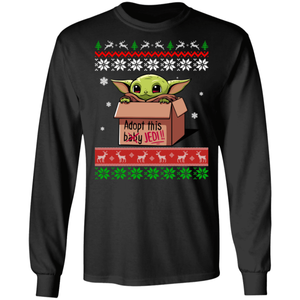 Baby yoda adopt this jedi ugly christmas sweater - thetrendytee