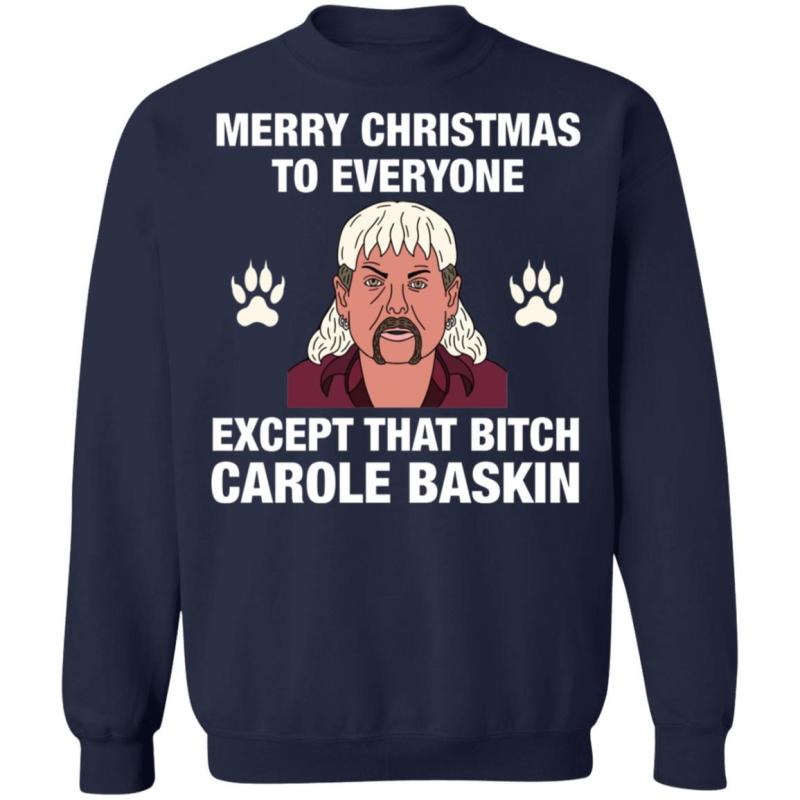 Tiger king joe exotic merry christmas to everyone christmas sweatshirt - image 9