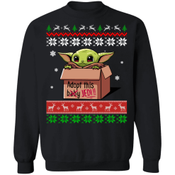 Baby yoda adopt this jedi ugly christmas sweater - thetrendytee