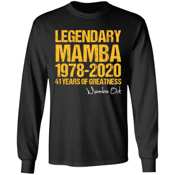 Kobe bryant mamba-out 41 years of greatness t-shirt - thetrendytee