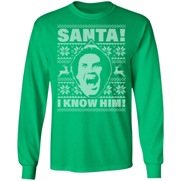 Will ferrell santa. Omg! I know him ugly christmas sweatshirt - thetrendytee