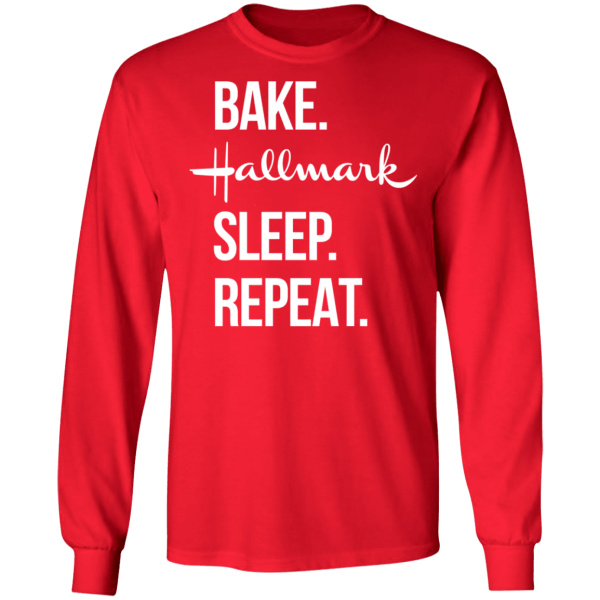 Bake hallmark sleep repeat christmas shirt - thetrendytee