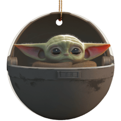 Baby Yoda floating pod MDF ornament - TheTrendyTee