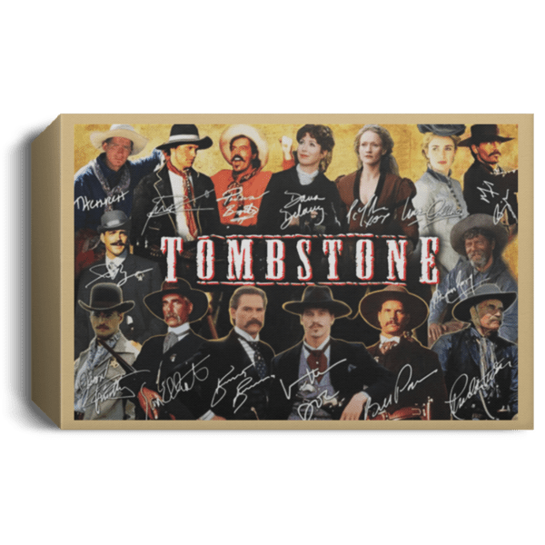 Tombstone all signature poster, framed canvas - thetrendytee