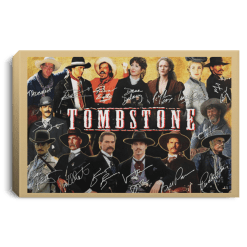 Tombstone all signature poster, framed canvas - thetrendytee