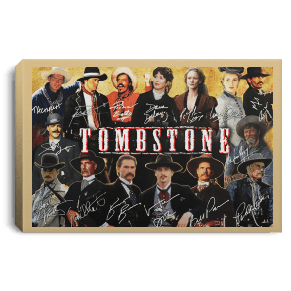 Tombstone all signature poster, framed canvas - thetrendytee