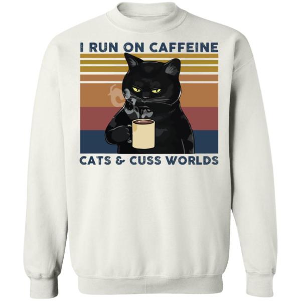 I run on caffeine cats and cuss words vintage shirt - thetrendytee