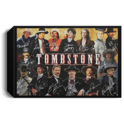 Tombstone all signature poster, framed canvas - thetrendytee