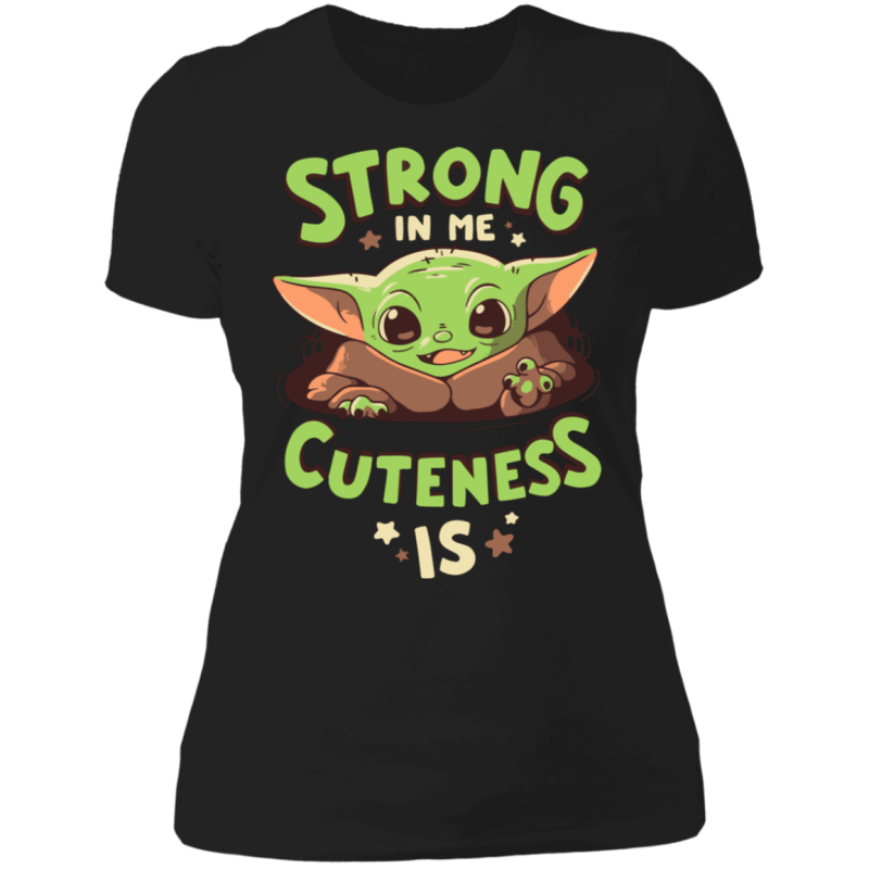 Baby yoda mandalorian strong in me cuteness is shirt - thetrendytee
