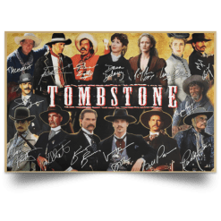 Tombstone all signature poster, framed canvas - thetrendytee