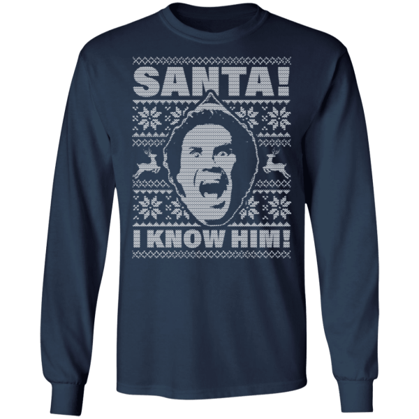 Will ferrell santa. Omg! I know him ugly christmas sweatshirt - thetrendytee