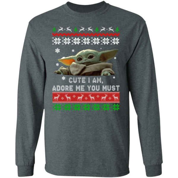 Baby yoda christmas ugly sweater cute - thetrendytee