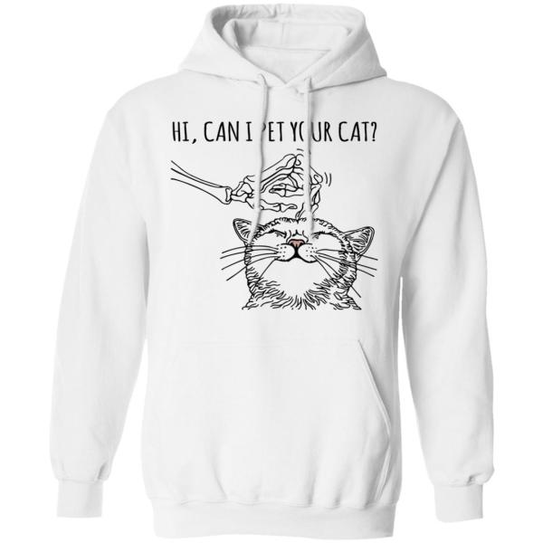 Skeleton hi can i pet your cat shirt 6