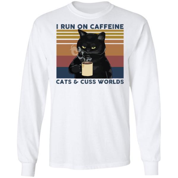 I run on caffeine cats and cuss words vintage shirt - thetrendytee