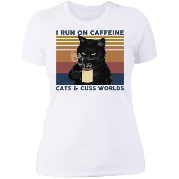 I run on caffeine cats and cuss words vintage shirt - thetrendytee