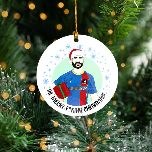 Roy kent oil merry fuking christmas ornament