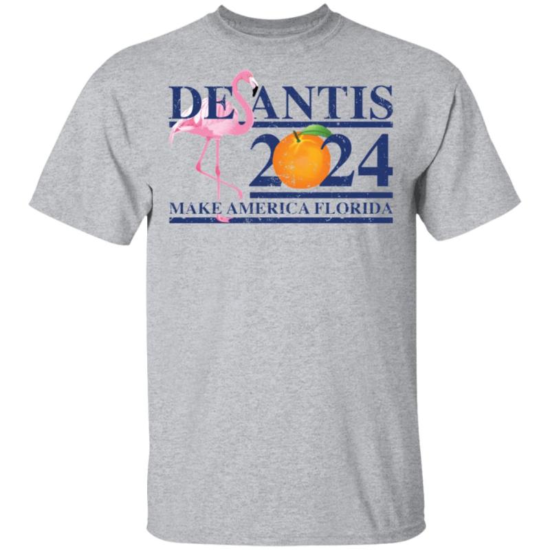 Flamingo desantis 2024 make america florida shirt - image 2