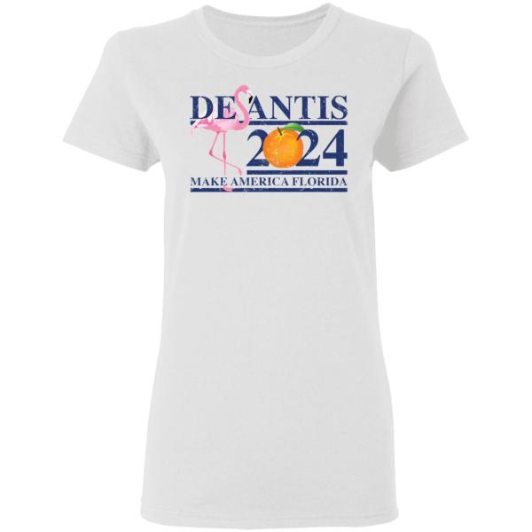 Flamingo desantis 2024 make america florida shirt 3