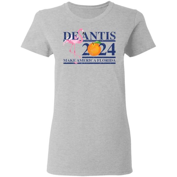 Flamingo desantis 2024 make america florida shirt 4