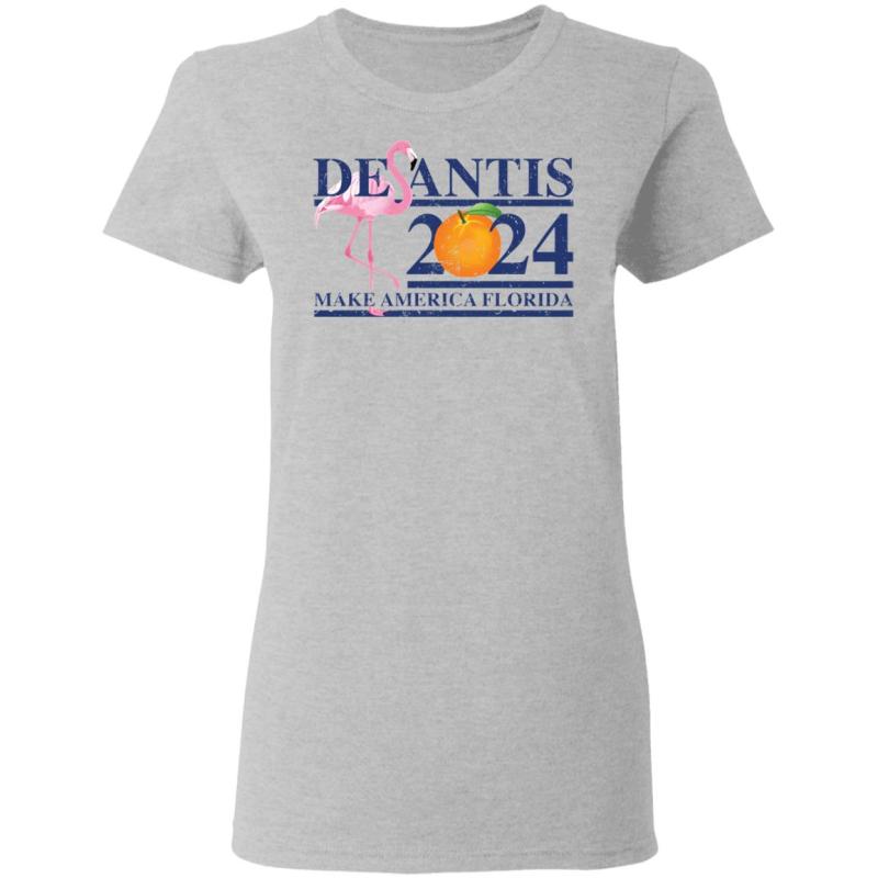 Flamingo desantis 2024 make america florida shirt - image 4