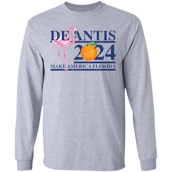 Flamingo desantis 2024 make america florida shirt 5