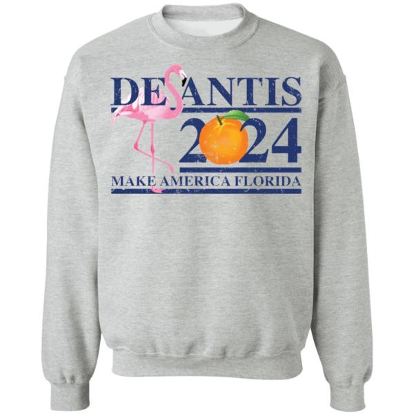 Flamingo desantis 2024 make america florida shirt 9