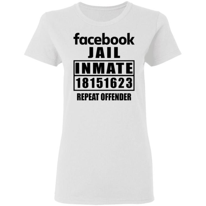 Facebook jail inmate 18151623 repeat offender shirt - image 3