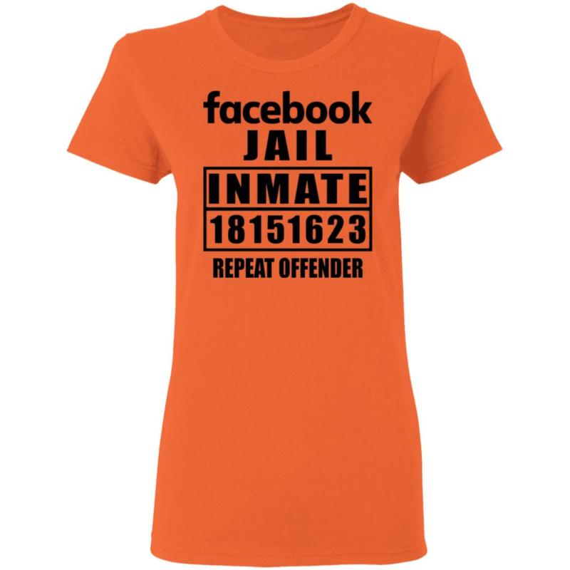 Facebook jail inmate 18151623 repeat offender shirt - image 4