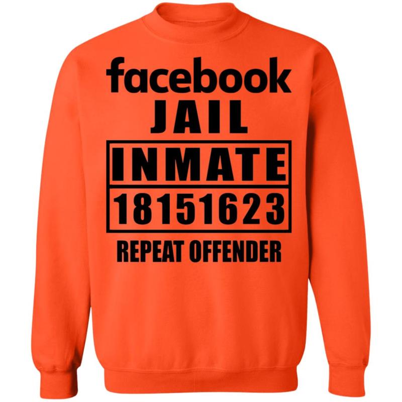 Facebook jail inmate 18151623 repeat offender shirt - image 10