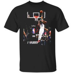 John Collins dunk on Embiid shirt