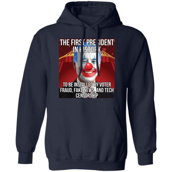 Joe biden the first president in history to be installed shirt 5