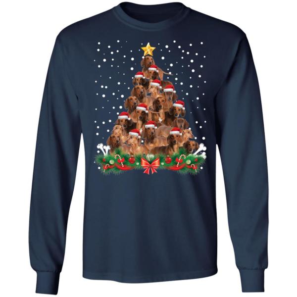 Dachshund christmas tree sweatshirt 5