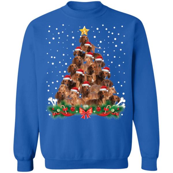 Dachshund christmas tree sweatshirt 9