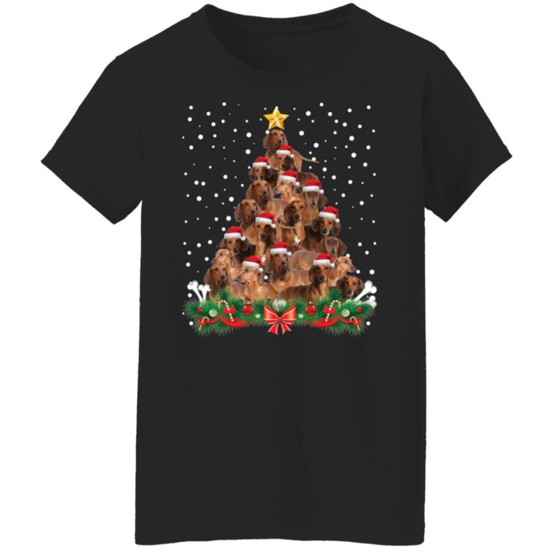 Dachshund christmas tree sweatshirt - image 7