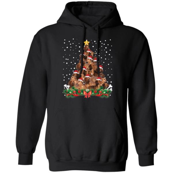 Dachshund christmas tree sweatshirt 3