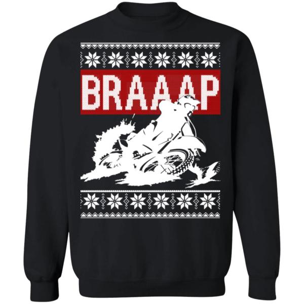 Braaap motocross ugly christmas sweater 2