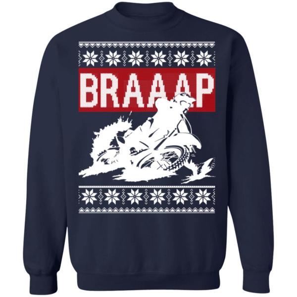 Braaap motocross ugly christmas sweater 12