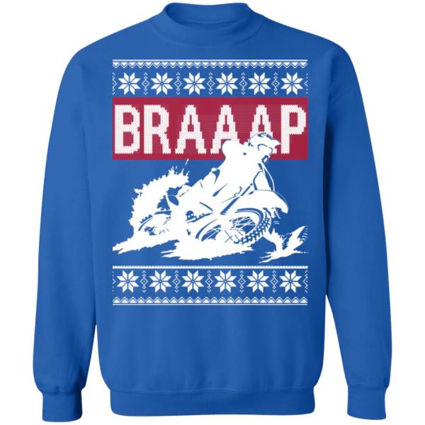 Braaap motocross ugly christmas sweater 5